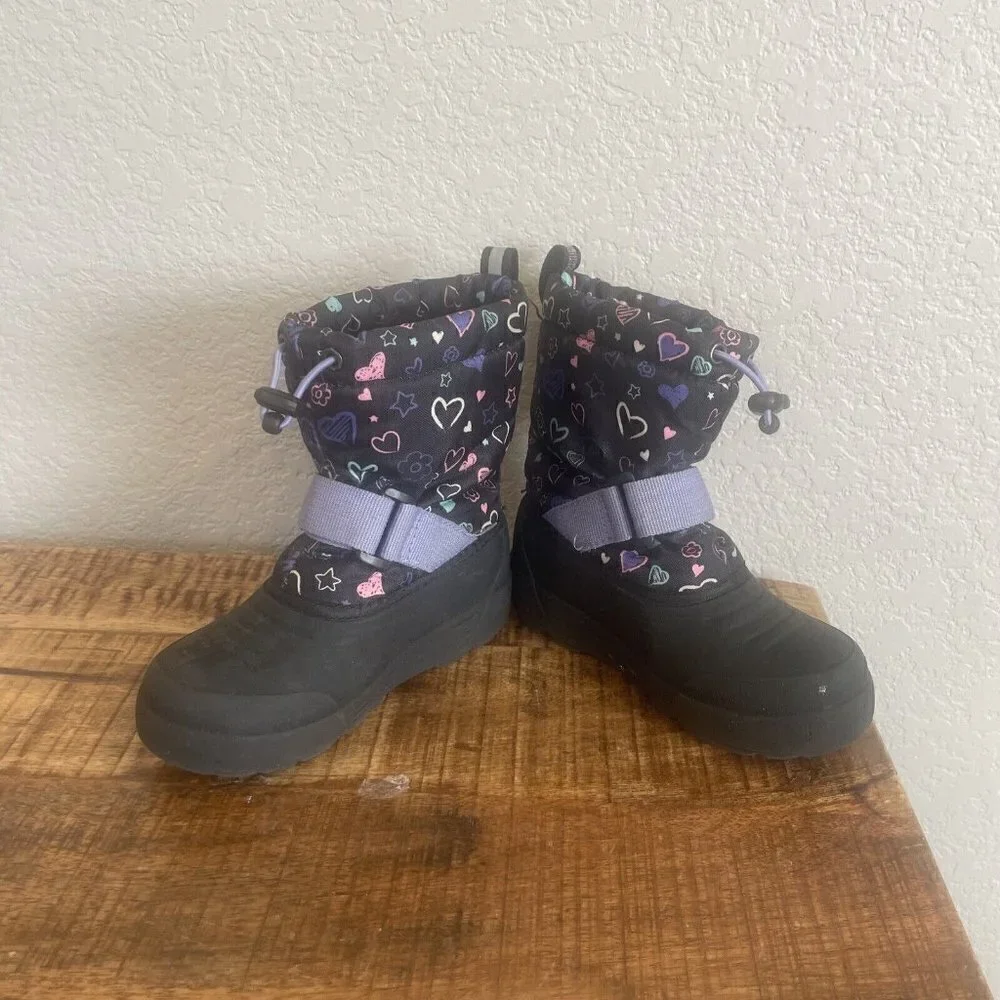 Northside Frosty Polar Fur Lined Boots 3M Thinsulate Toddler Sz 10 Black purple